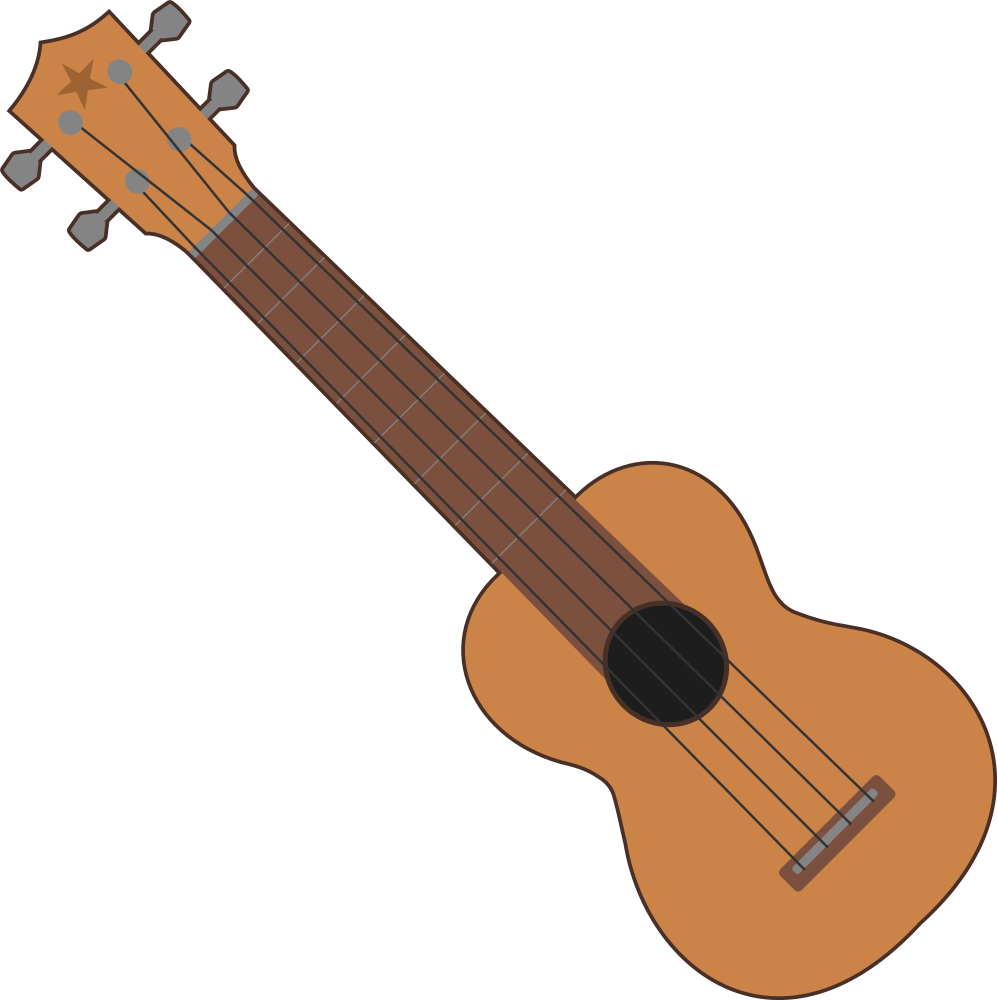 OnlineLabels Clip Art Simple Ukulele Outline